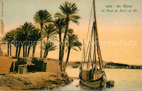 AK / Ansichtskarte Caire_Aegypten_Le Bruecke Kasr el Nil Caire_Aegypten_Le