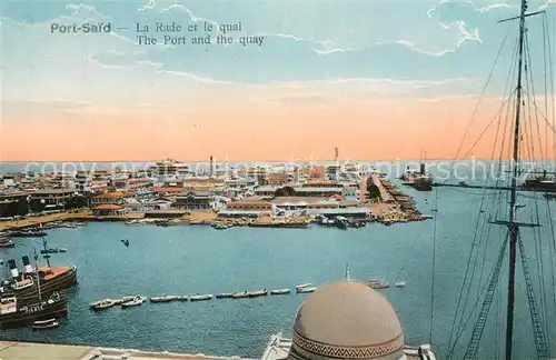 AK / Ansichtskarte Port_Said Quai Hafen Panorama Port_Said