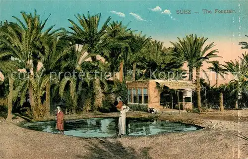 AK / Ansichtskarte Suez Quelle Brunnen Wassertraeger Suez