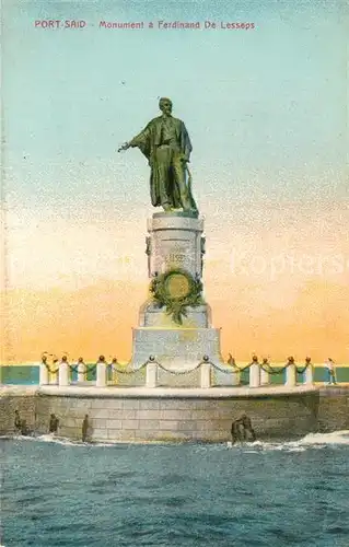 AK / Ansichtskarte Port_Said Denkmal Ferdinand de Lesseps Port_Said
