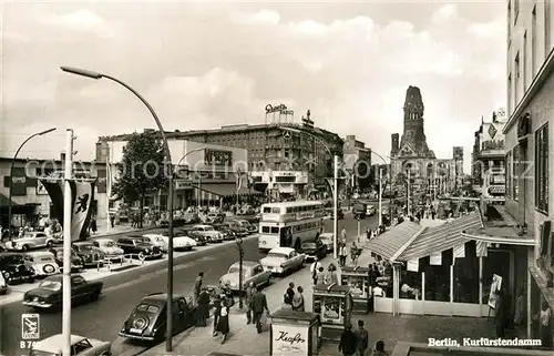 AK / Ansichtskarte Berlin Kurfuerstendamm Gedaechtniskirche Berlin