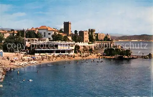 AK / Ansichtskarte La_Napoule_Plage La Plage et le Chateau La_Napoule_Plage