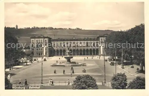 AK / Ansichtskarte Wuerzburg Bahnhof Wuerzburg