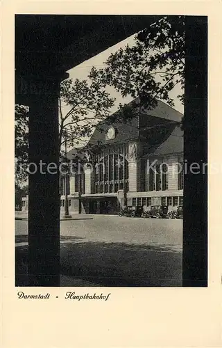 AK / Ansichtskarte Darmstadt Hauptbahnhof Darmstadt