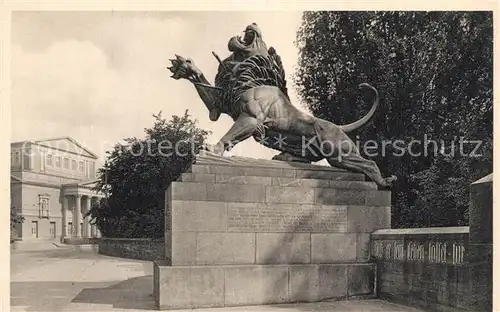 AK / Ansichtskarte Darmstadt Denkmal des Hessischen Leibgarde Inf. Regts. 115 Werbekarte Deutsche Kriegsgraeber Fuersorge Darmstadt