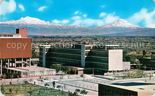 AK / Ansichtskarte Mexico_City Escuelas de Medicina y Veterinaria Volcanes Ixtaccihuatl y Popocatepetl Mexico City