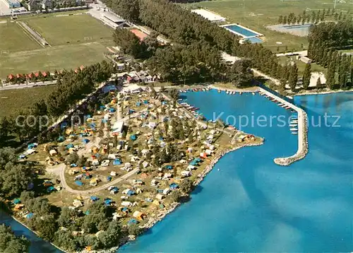 AK / Ansichtskarte Yverdon_VD Camping et Piscine Vue aerienne 