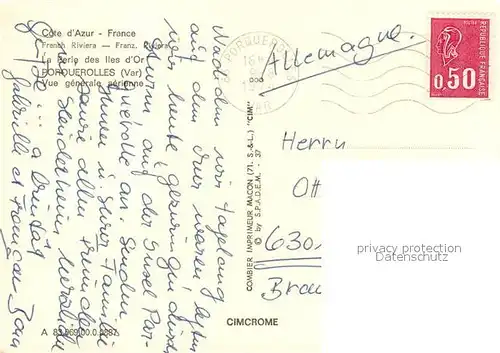 AK / Ansichtskarte Porquerolles Vue generale aerienne Porquerolles