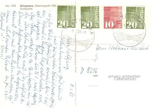 AK / Ansichtskarte Silvaplana_GR Dorfpartie Silvaplana_GR