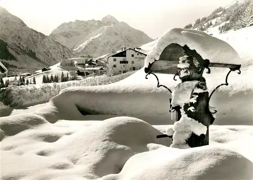 AK / Ansichtskarte Hirschegg_Kleinwalsertal_Vorarlberg mit Widderstein Hirschegg_Kleinwalsertal