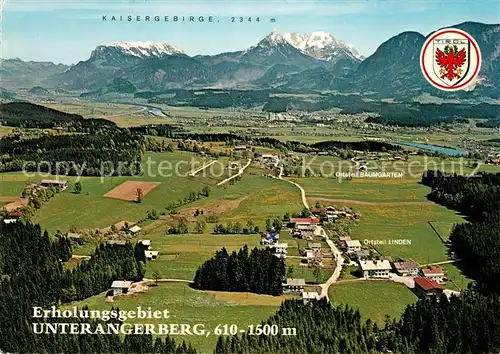 AK / Ansichtskarte Unterangerberg Fliegeraufnahme mit Kaisergebirge Unterangerberg