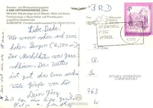 AK / Ansichtskarte Unterangerberg Fliegeraufnahme mit Kaisergebirge Unterangerberg