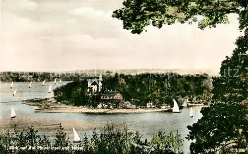 AK / Ansichtskarte Wannsee Blick auf Pfaueninsel und Havel Wannsee