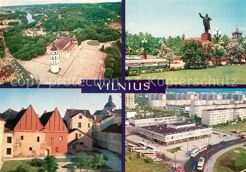 AK / Ansichtskarte Vilnius Schloss Denkmal Altstadt Siedlung Hochhaeuser Vilnius