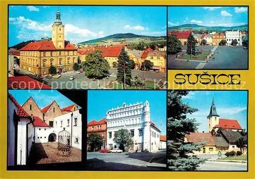 AK / Ansichtskarte Susice Rathaus Platz der Freiheit Kirche Museum Altstadt Susice