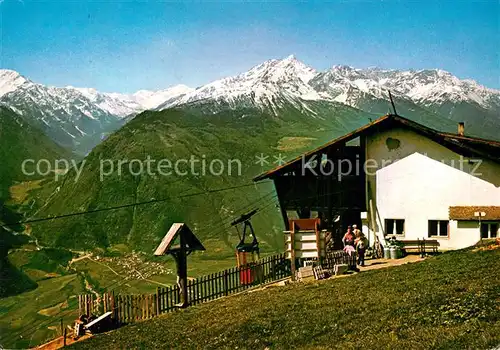 AK / Ansichtskarte St_Martin_Kofel Bergstation Seilbahn Latsch Alpenpanorama St_Martin_Kofel