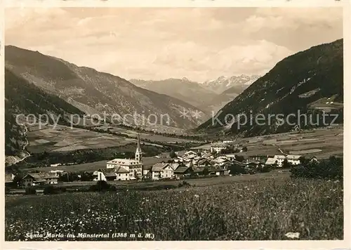AK / Ansichtskarte Santa_Maria_Val_Muestair Landschaftspanorama Alpen Santa_Maria_Val_Muestair