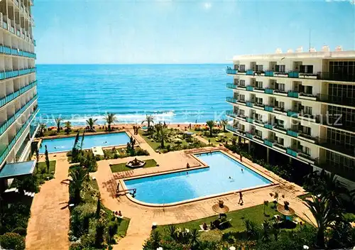 AK / Ansichtskarte Marbella_Andalucia Hotel Skol Swimming Pool Meerblick Marbella_Andalucia