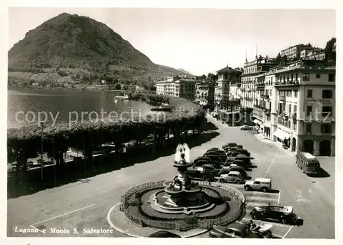 AK / Ansichtskarte Lugano_Lago_di_Lugano Luganersee Monte San Salvatore Lugano_Lago_di_Lugano