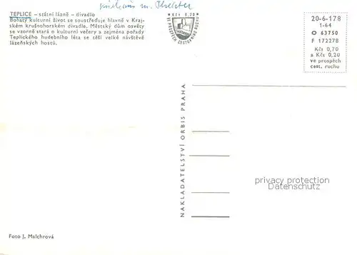 AK / Ansichtskarte Teplice Statni lazne divadlo Kurhaus Theater Teplice