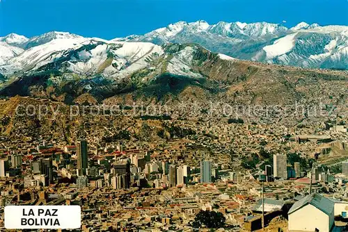 AK / Ansichtskarte La_Paz_Bolivia Zona central Cordillera de los Andes La_Paz_Bolivia