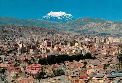 AK / Ansichtskarte La_Paz_Bolivia Vista panoramica con Monte Illimani Cordillera de los Andes La_Paz_Bolivia