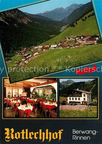 AK / Ansichtskarte Rinnen_Tirol Gasthof Sportpension Rotlechhof Restaurant Gesamtansicht mit Alpenpanorama Rinnen Tirol