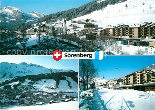 AK / Ansichtskarte Soerenberg_LU Panorama Wintersportplatz Alpen Soerenberg LU