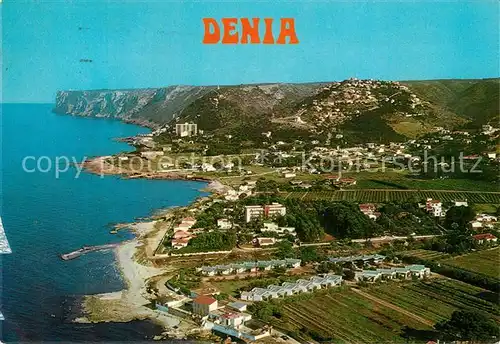 AK / Ansichtskarte Denia Vista aerea de la costa Denia