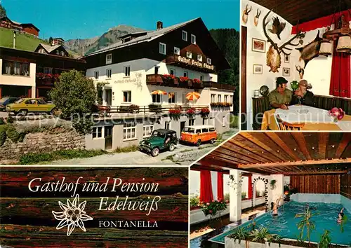 AK / Ansichtskarte Fontanella Gasthof Pension Edelweiss Hallenbad Fontanella