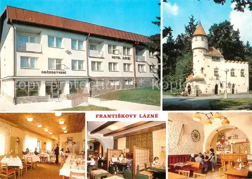 AK / Ansichtskarte Frantiskovy_Lazne Hotel Zatisi Restaurant Zamecek Schloss Frantiskovy_Lazne