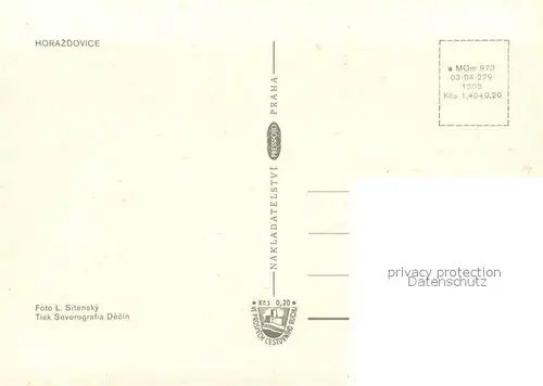 AK / Ansichtskarte Horazdovice Ortsmotive Tor Kirche Schloss Panorama Horazdovice