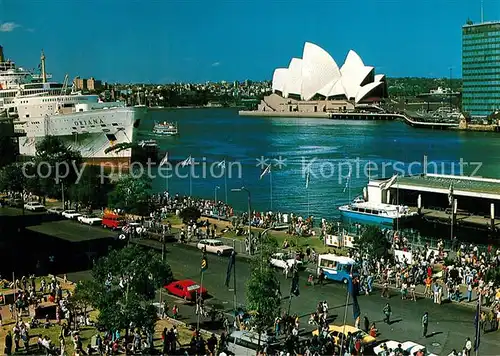 AK / Ansichtskarte Sydney_New_South_Wales Circular Quay with Overseas Terminal Opera Sydney_New_South_Wales