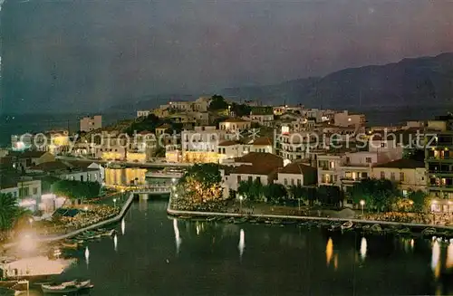 AK / Ansichtskarte Agios_Nikolaos Panorama Hafen Nachtaufnahme Agios_Nikolaos
