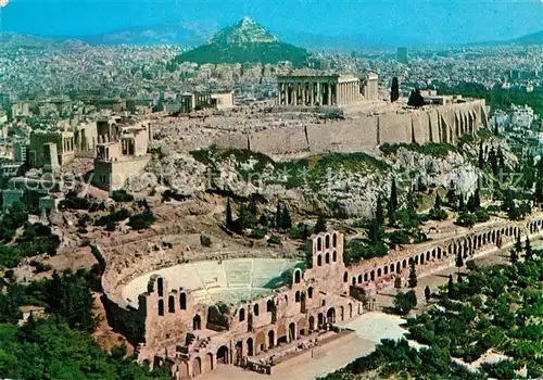 AK / Ansichtskarte Athen_Griechenland Akropolis Fliegeraufnahme Athen_Griechenland