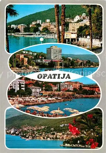 AK / Ansichtskarte Opatija_Istrien Teilansichten Strandpartien Opatija_Istrien