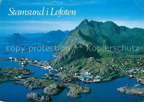 AK / Ansichtskarte Stamsund Lofoten Fliegeraufnahme Stamsund