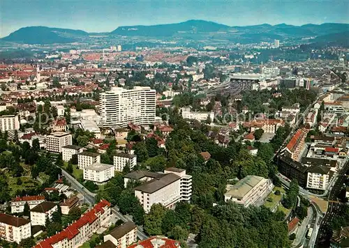 AK / Ansichtskarte Bern_BE Fliegeraufnahme mit Inselspital A Seiler Haus und CL Lory Haus Bern_BE