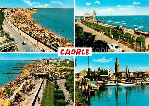 AK / Ansichtskarte Caorle_Venezia Strand Promenade Bootshafen Caorle_Venezia