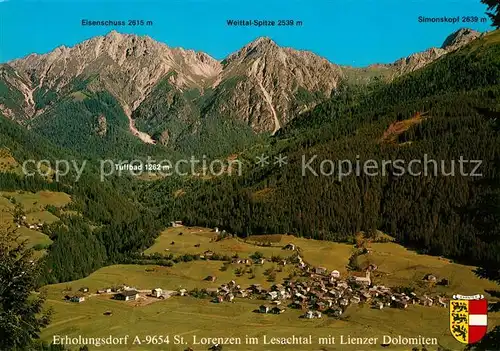 AK / Ansichtskarte St_Lorenzen_Lesachtal mit Lienzer Dolomiten St_Lorenzen_Lesachtal