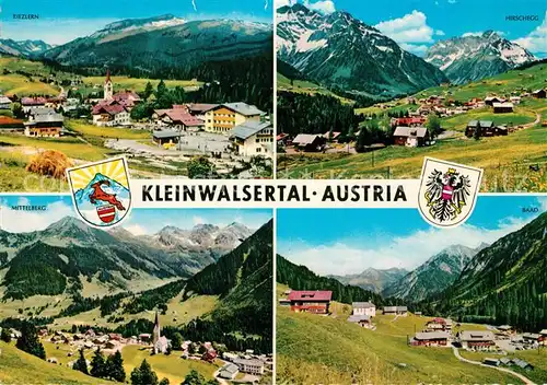 AK / Ansichtskarte Kleinwalsertal_Vorarlberg mit Riezlern Hirschegg Mittelberg Baad Kleinwalsertal_Vorarlberg