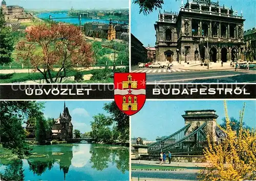 AK / Ansichtskarte Budapest Teilansichten Schloss Bruecke Budapest