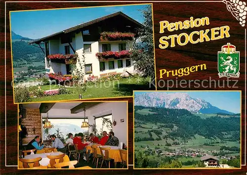 AK / Ansichtskarte Pruggern Pension Stocker Gaststube Panorama Pruggern