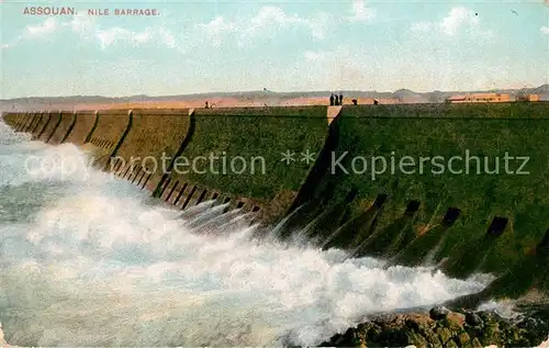 AK / Ansichtskarte Assouan Nil Stauwehr Assouan
