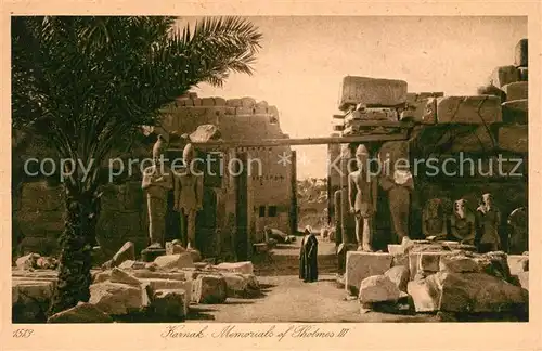 AK / Ansichtskarte Karnak_Egypt Erinnerungen Thotmes III Karnak Egypt