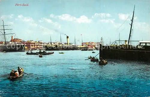 AK / Ansichtskarte Port_Said Hafen Schiffe Port_Said