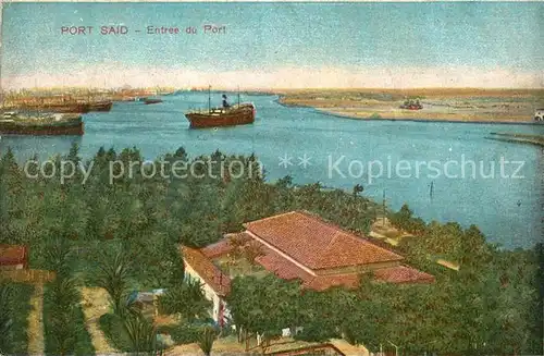 AK / Ansichtskarte Port_Said Hafeneinfahrt Port_Said