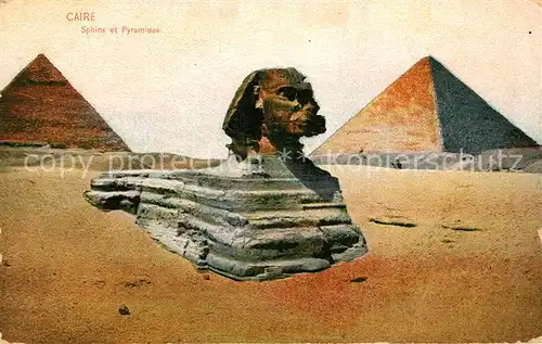 AK / Ansichtskarte Cairo_Egypt Spinx Pyramiden Cairo Egypt