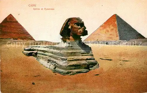 AK / Ansichtskarte Cairo_Egypt Sphinx Pyramiden Cairo Egypt