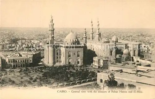 AK / Ansichtskarte Cairo_Egypt Panorama Moschee Sultan Hassan El Rifai Cairo Egypt
